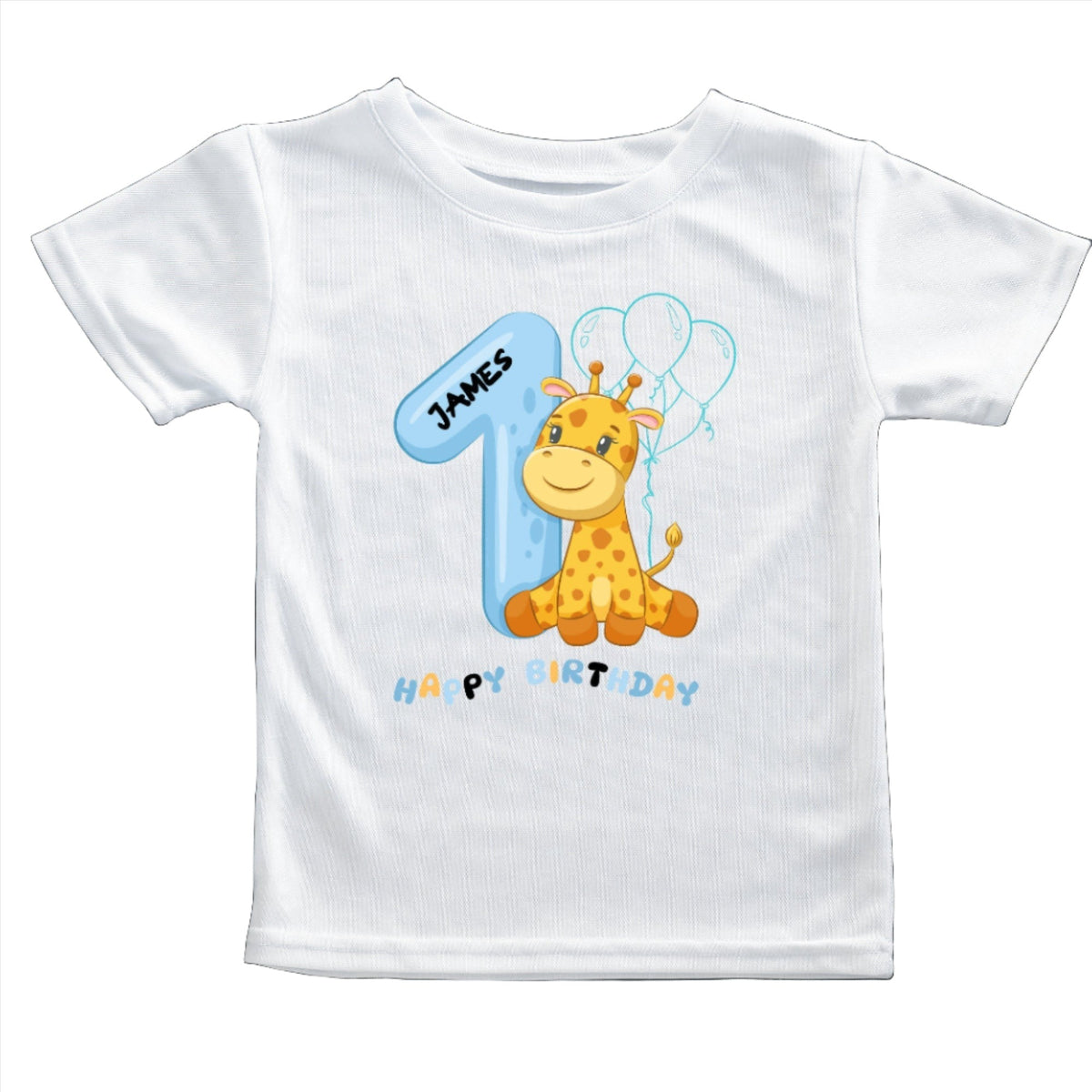 Personalised First Birthday Giraffe Baby Bodysuit