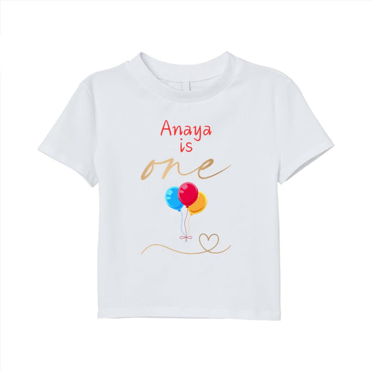 Personalised First Birthday Balloon Baby Name Bodysuit