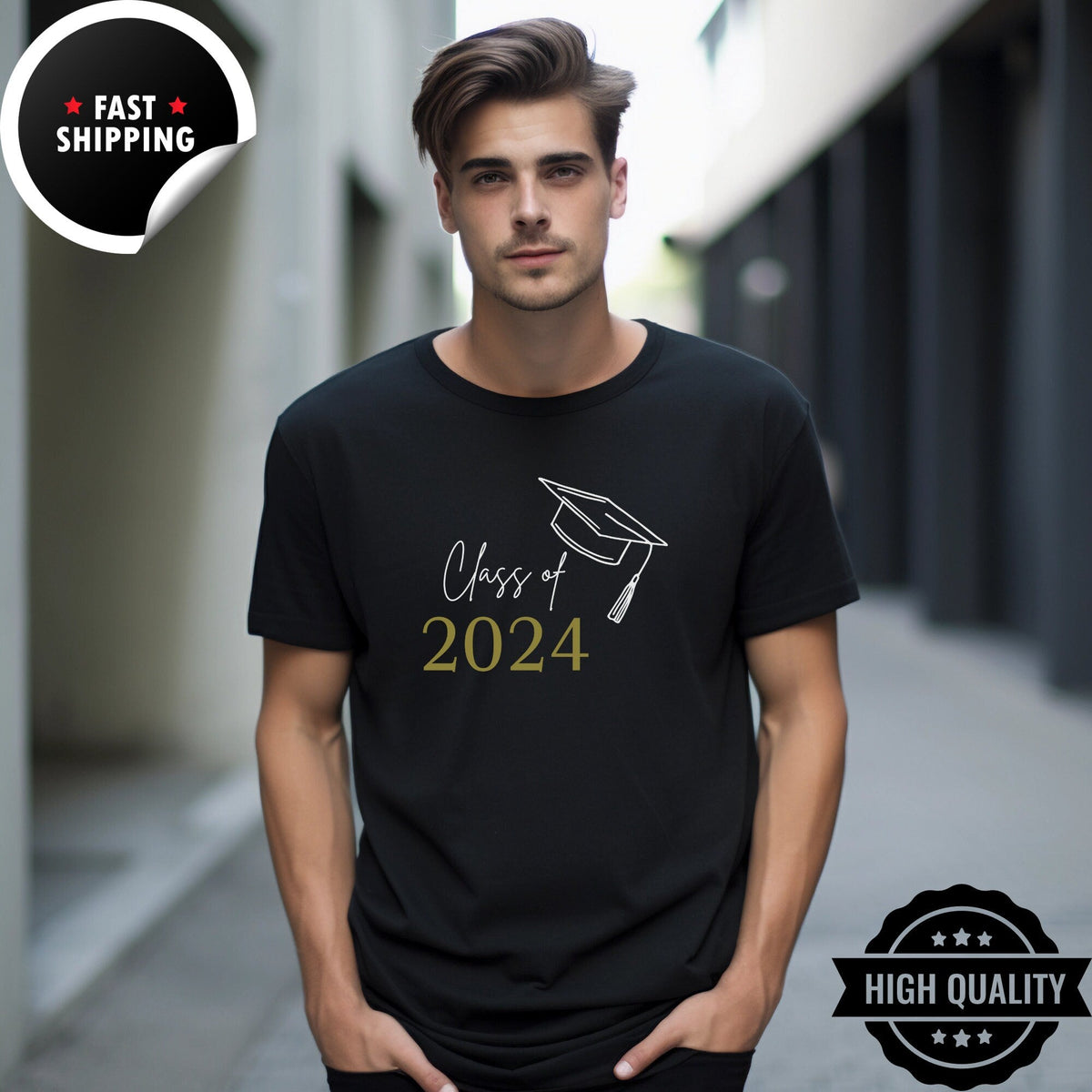 Class of 2024 Graduation Cap T Shirts