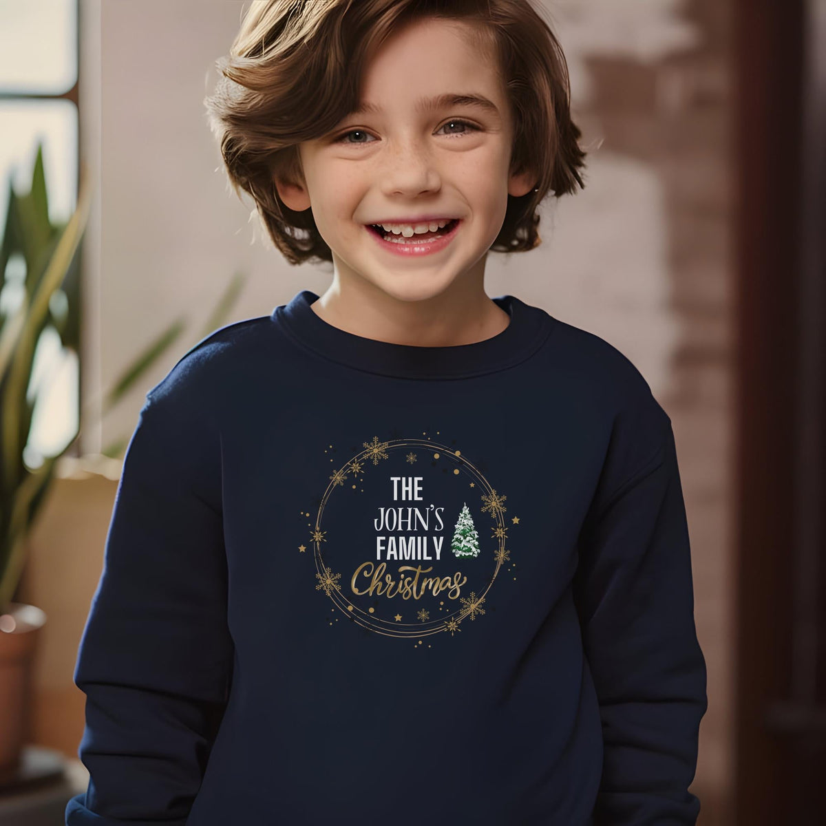 Custom Family Matching Tree Design Christmas Sweatshirts