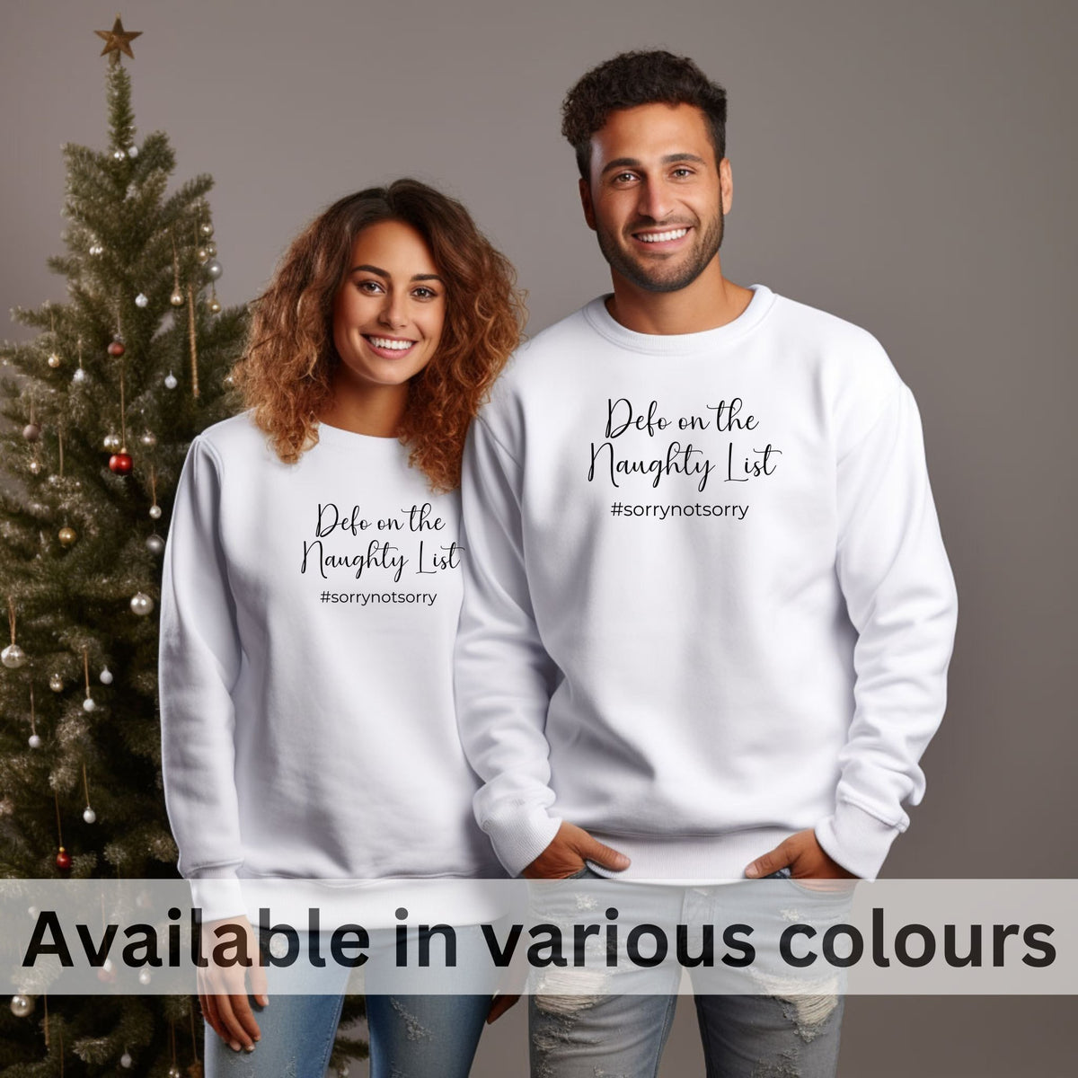 Unisex Couple Sweatshirts Sorry Not Sorry Vibe
