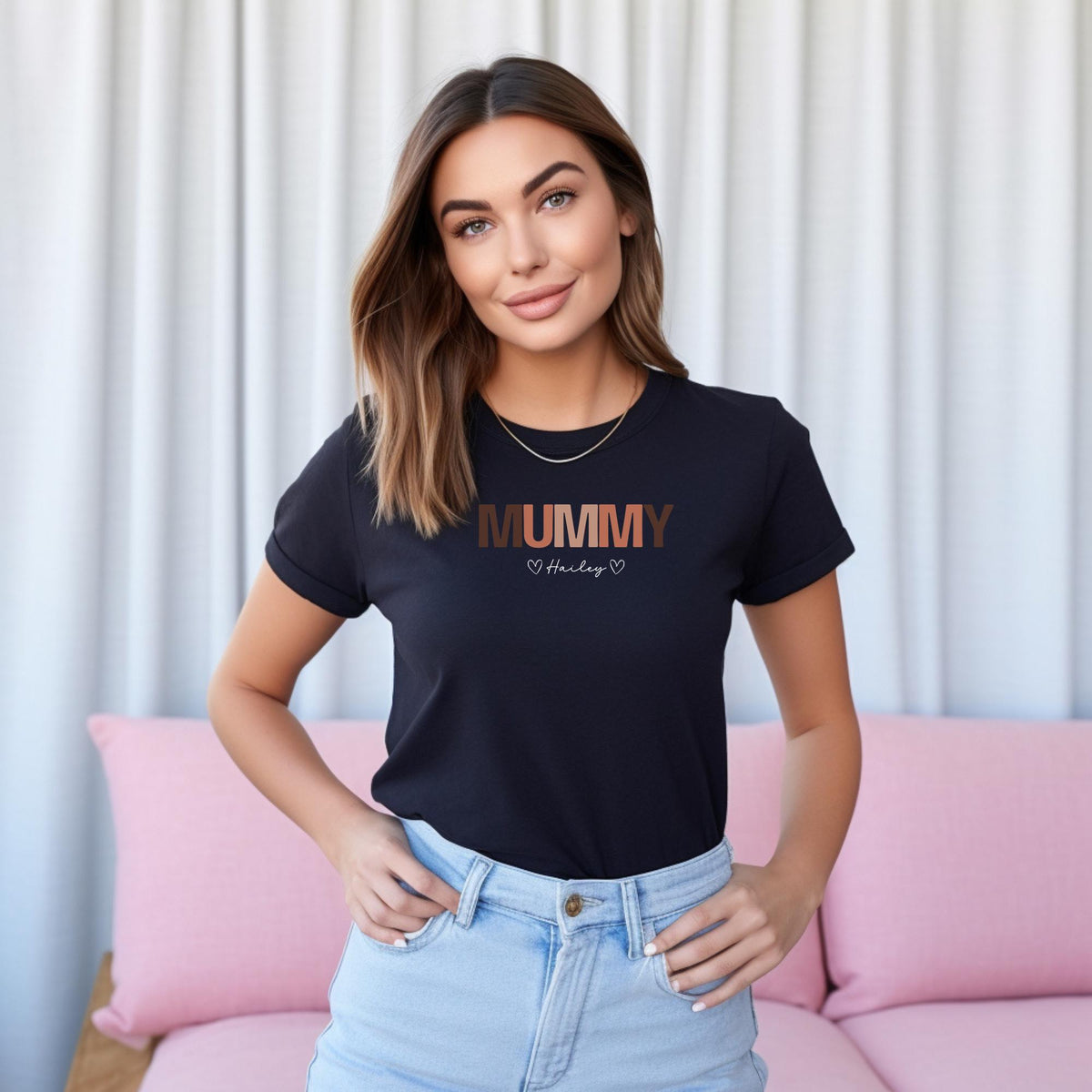 Personalised Mummy T Shirt for Women, Custom Mothers Day Funny Shirt, New Mom Shirt, Custom Name T Shirt, Mothers Day Gift Tee