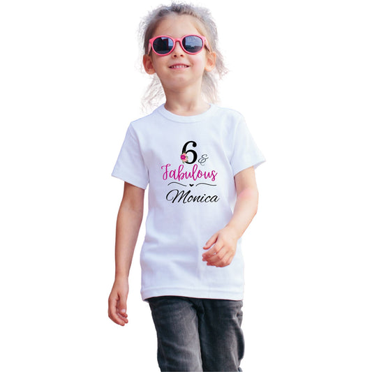 Personalised 6th Birthday Printed T Shirts