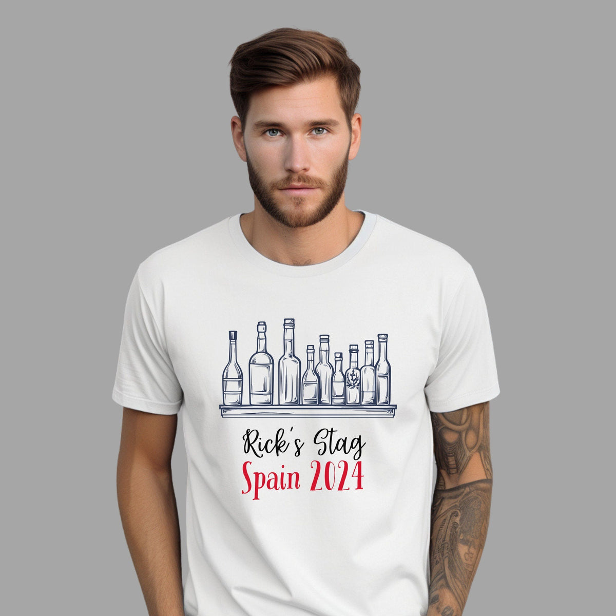 Personalised Beer Bottles Stag T-Shirts