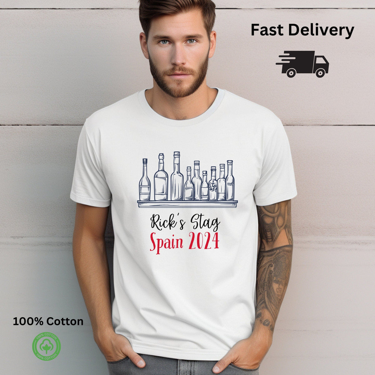 Personalised Beer Bottles Stag T-Shirts