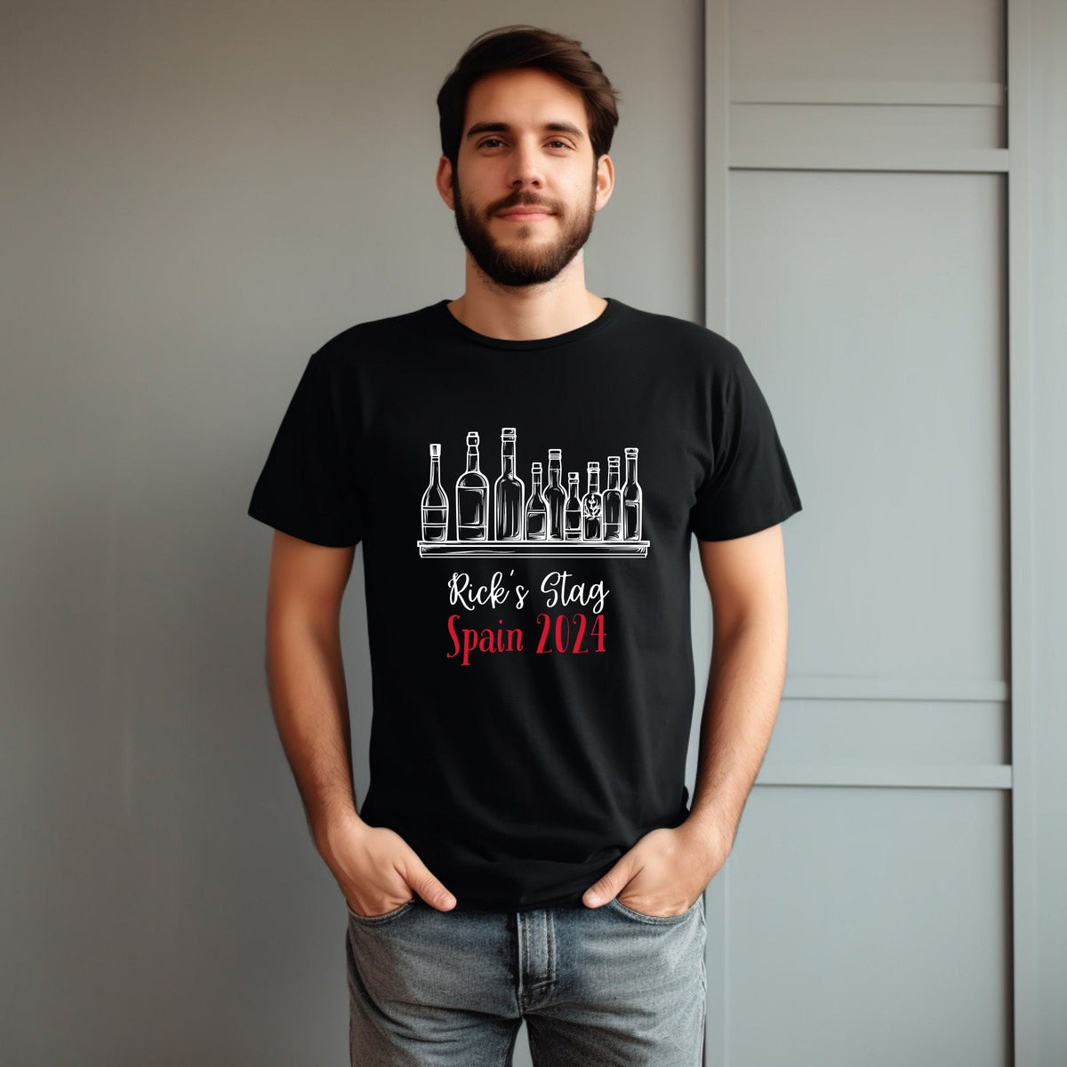 Personalised Beer Bottles Stag T-Shirts