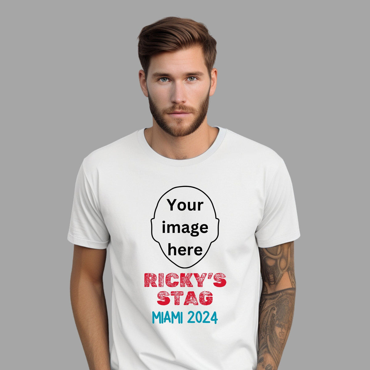 Personalised Custom Photo Stag T Shirt