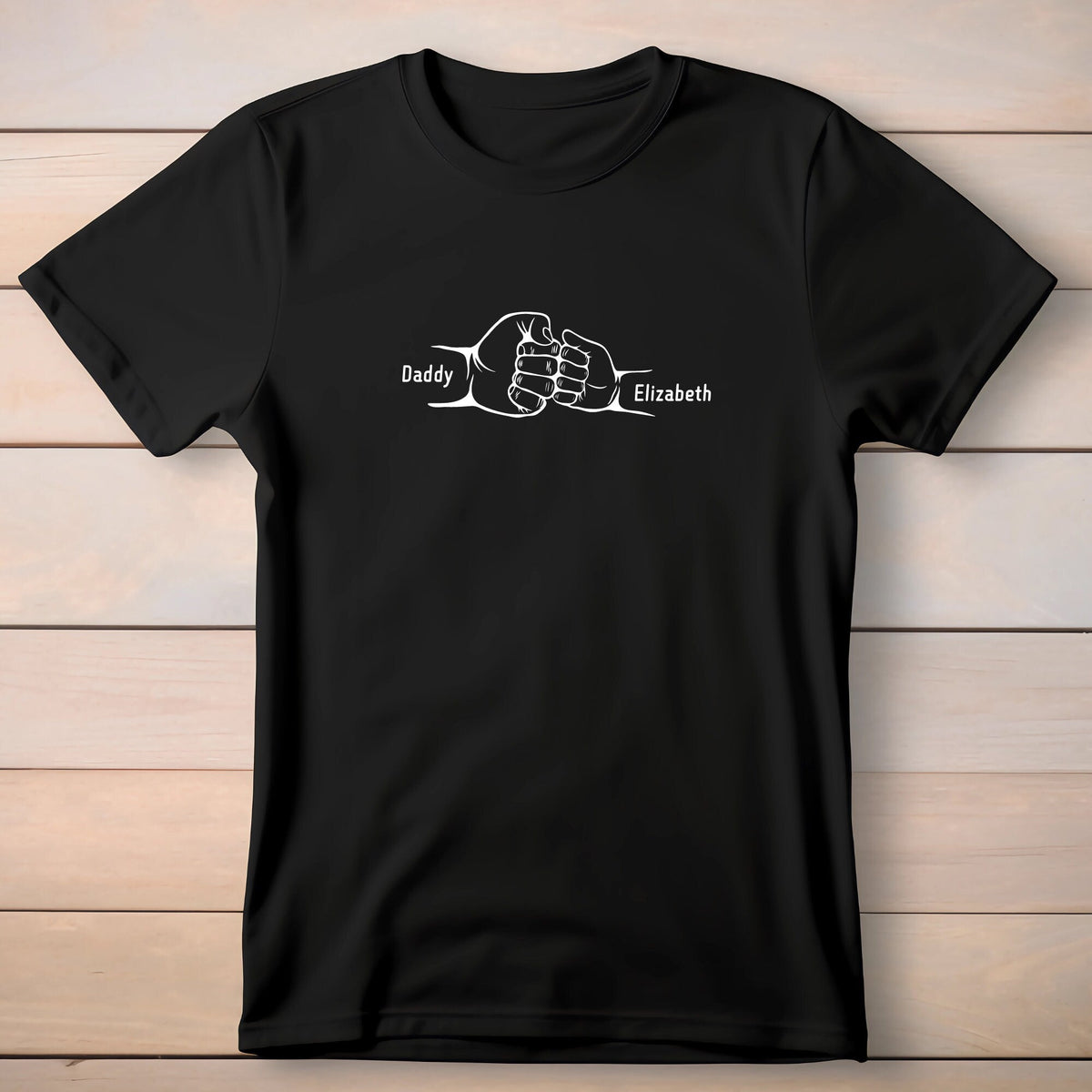 Custom Name Dad and Toddler Fist Bump T Shirt