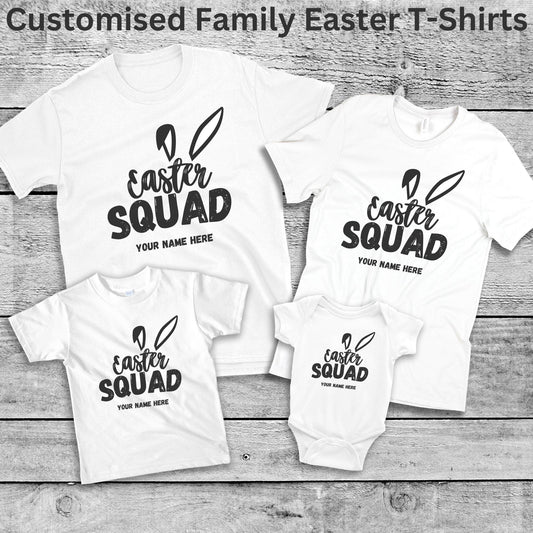 Personalised Easter Squad Family Matching T Shirts