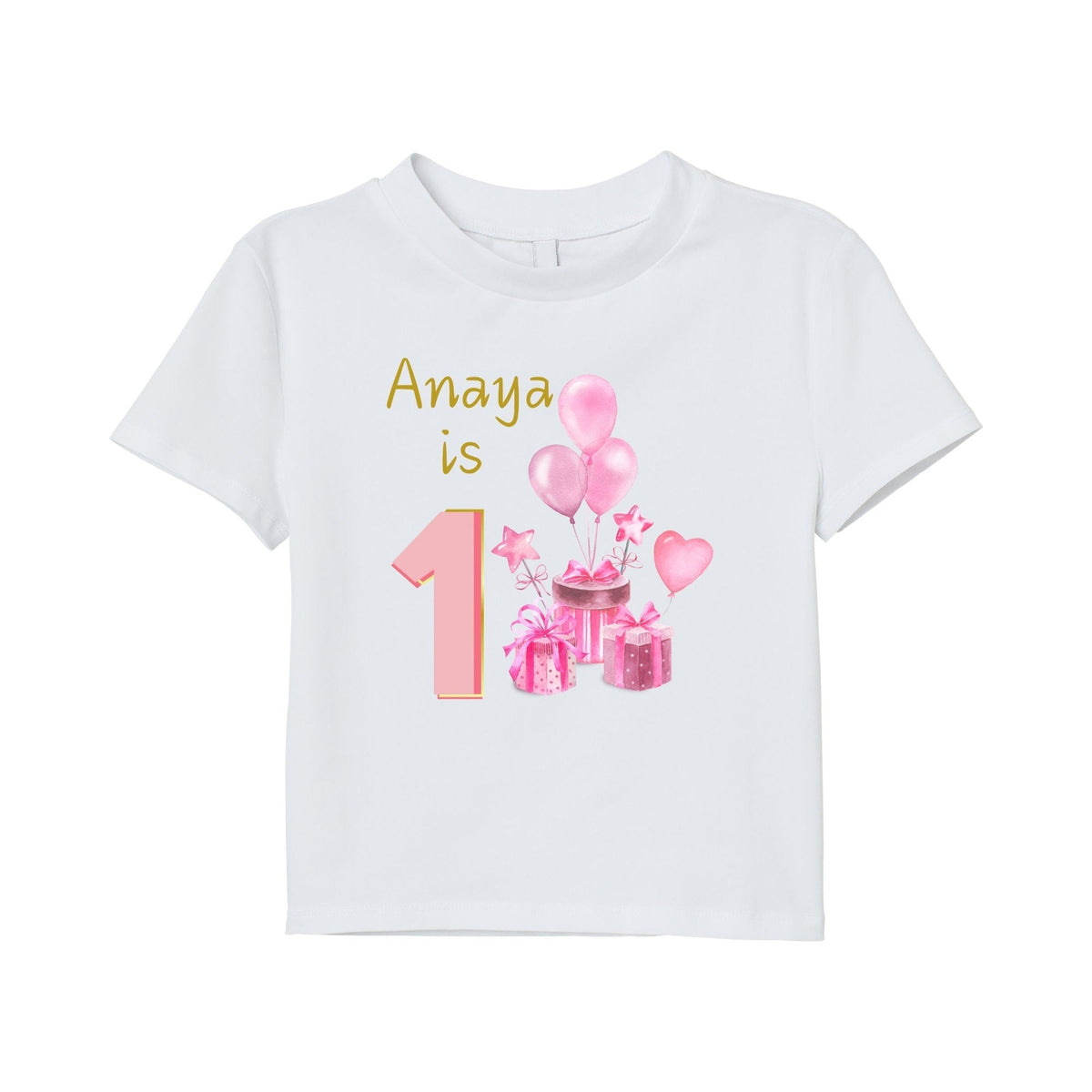 Personalised First Birthday Balloons T Shirt