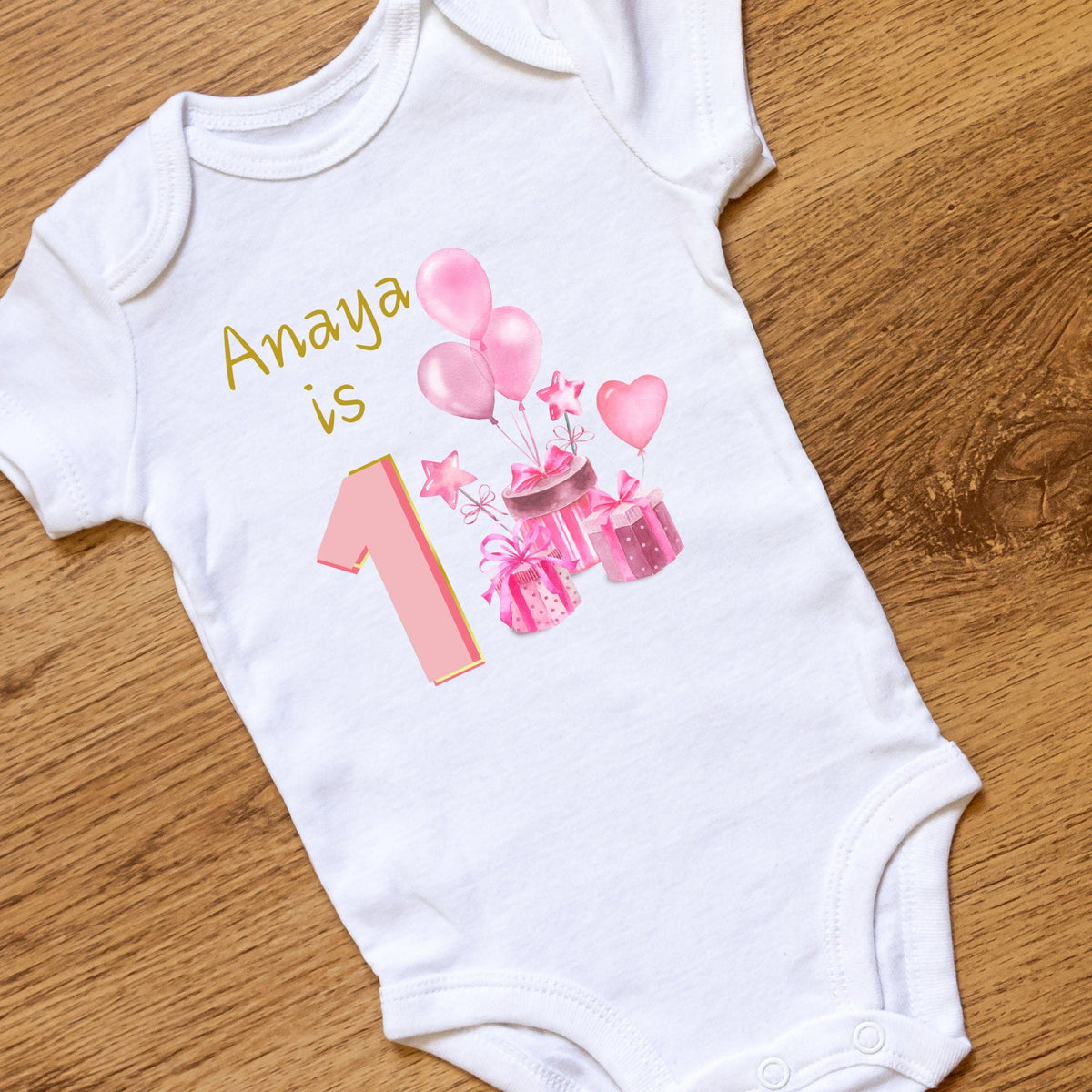 Personalised First Birthday Balloons T Shirt