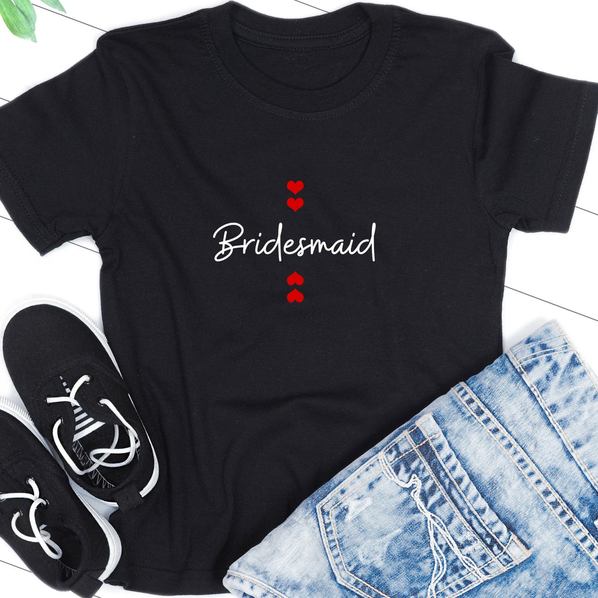 Personalised Hen Party Double Heart T Shirts
