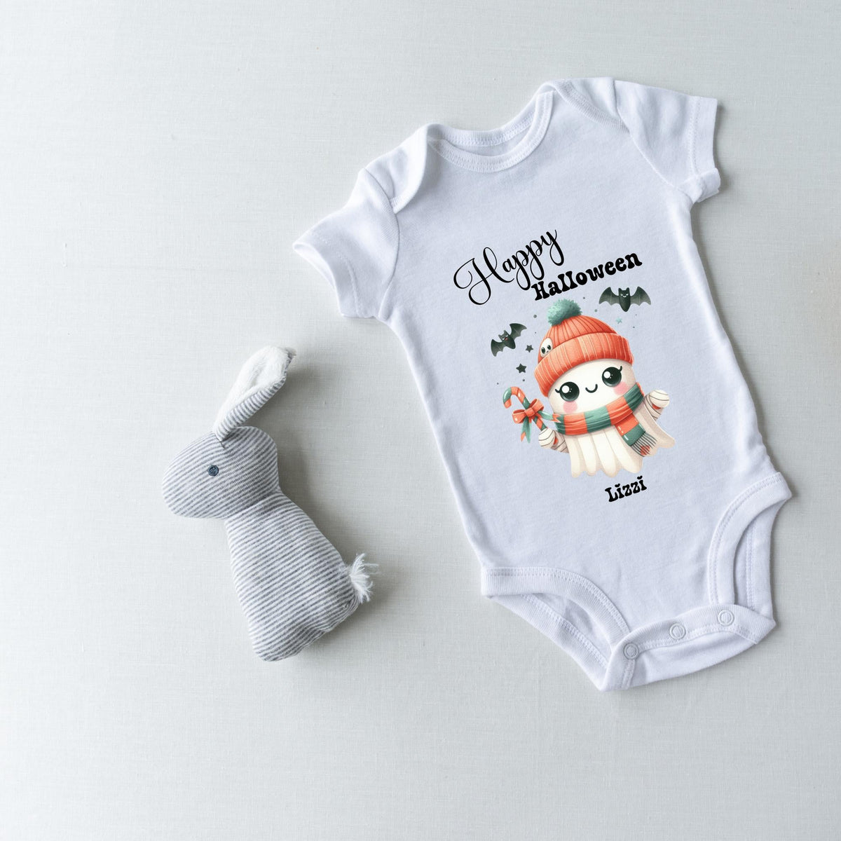 Personalised Happy Halloween Spooky Baby Bodysuit