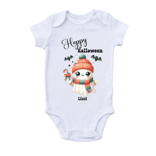 Personalised Happy Halloween Spooky Baby Bodysuit