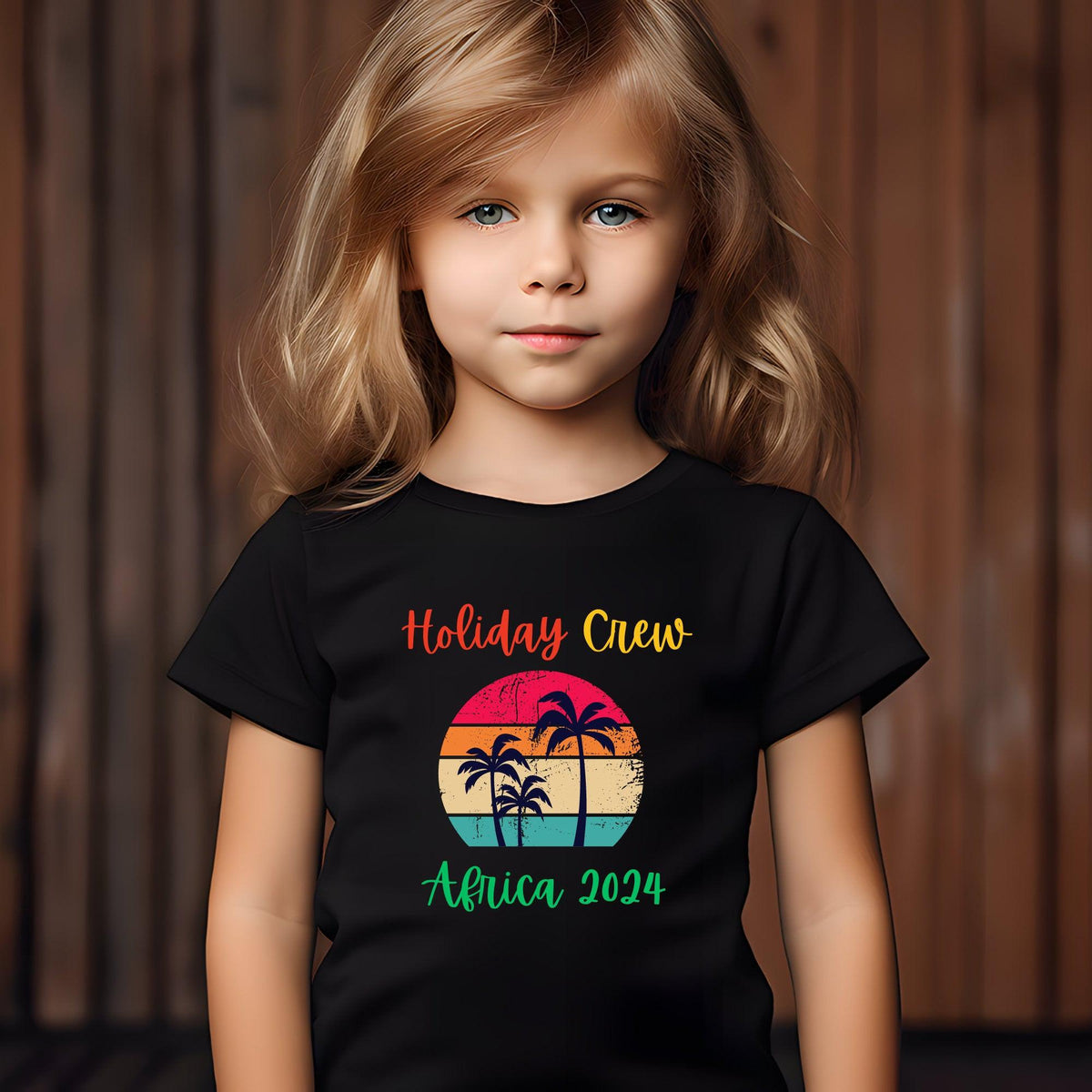 Personalised Holiday Crew Tropical Palm Trees T shirt