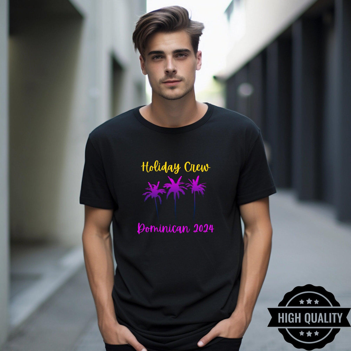 Personalised Holiday Crew Plam Tree Family T Shirts