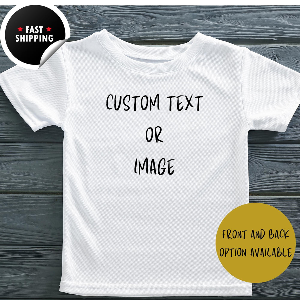 Personalised Kids Photo and Text T Shirt