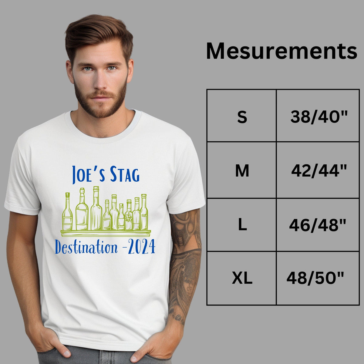 Personalised Loes Stag Beer Bottles T Shirts