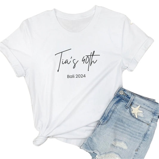Personalised Name Birthday T Shirt for Women