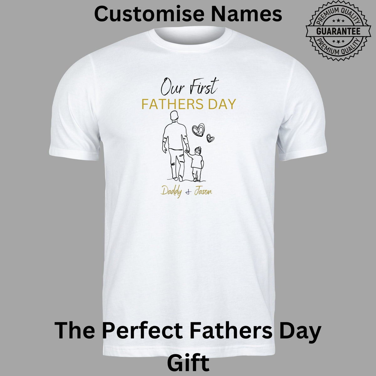 Personalised Our First Father's Day Baby Grow Shirts