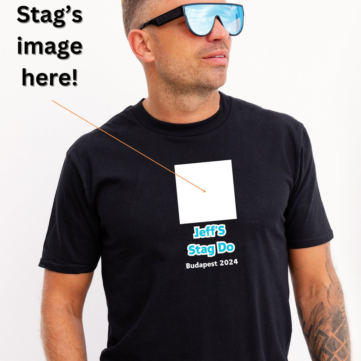 Personalised Stag Do Custom Photo T Shirt