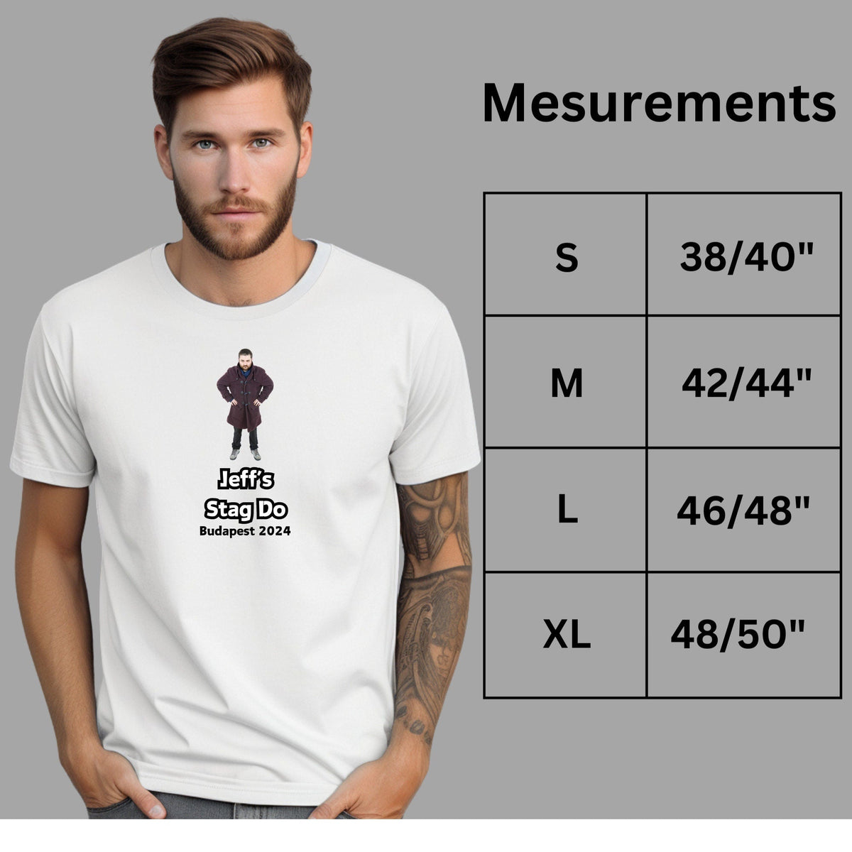 Personalised Stag Do Custom Photo T Shirt