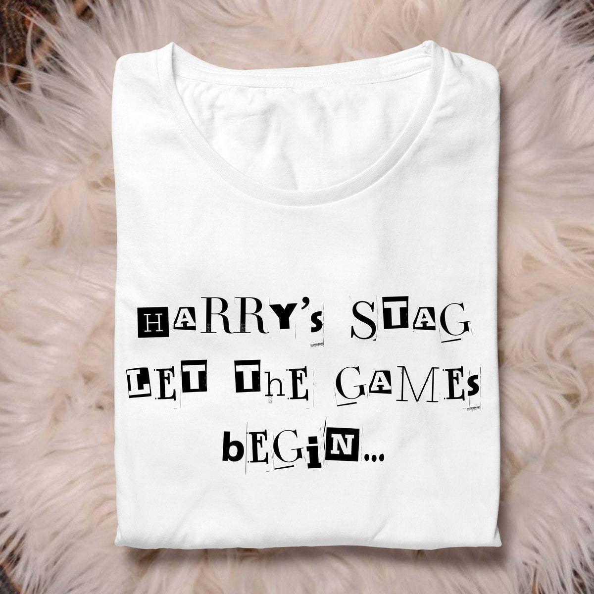 Personalised Stag Game Begin Men T Shirt