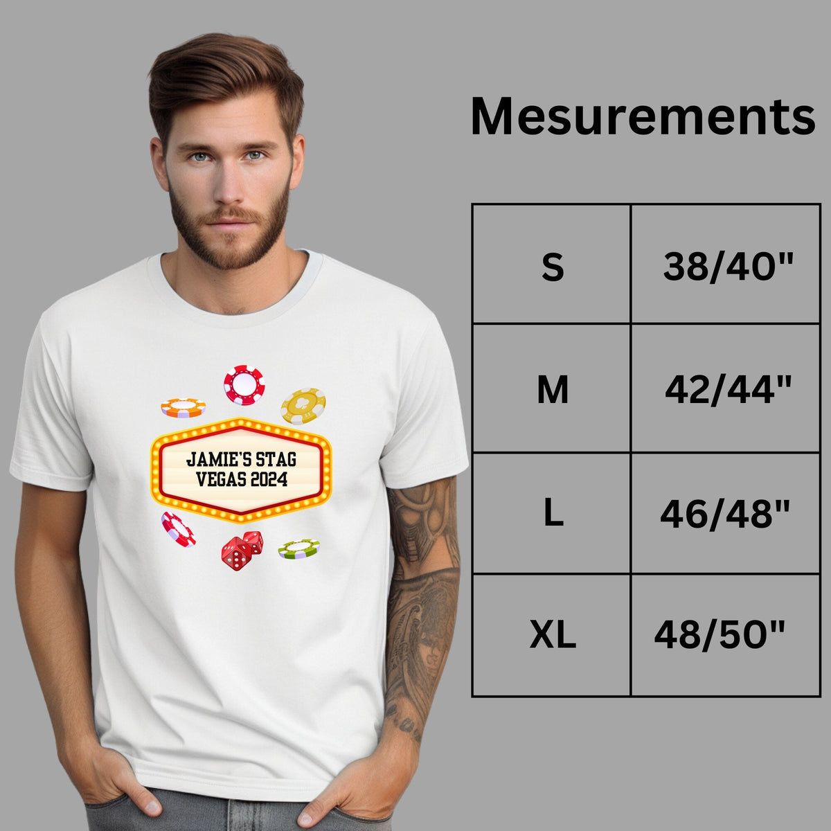 Personalised Stag Vegas Party T Shirts
