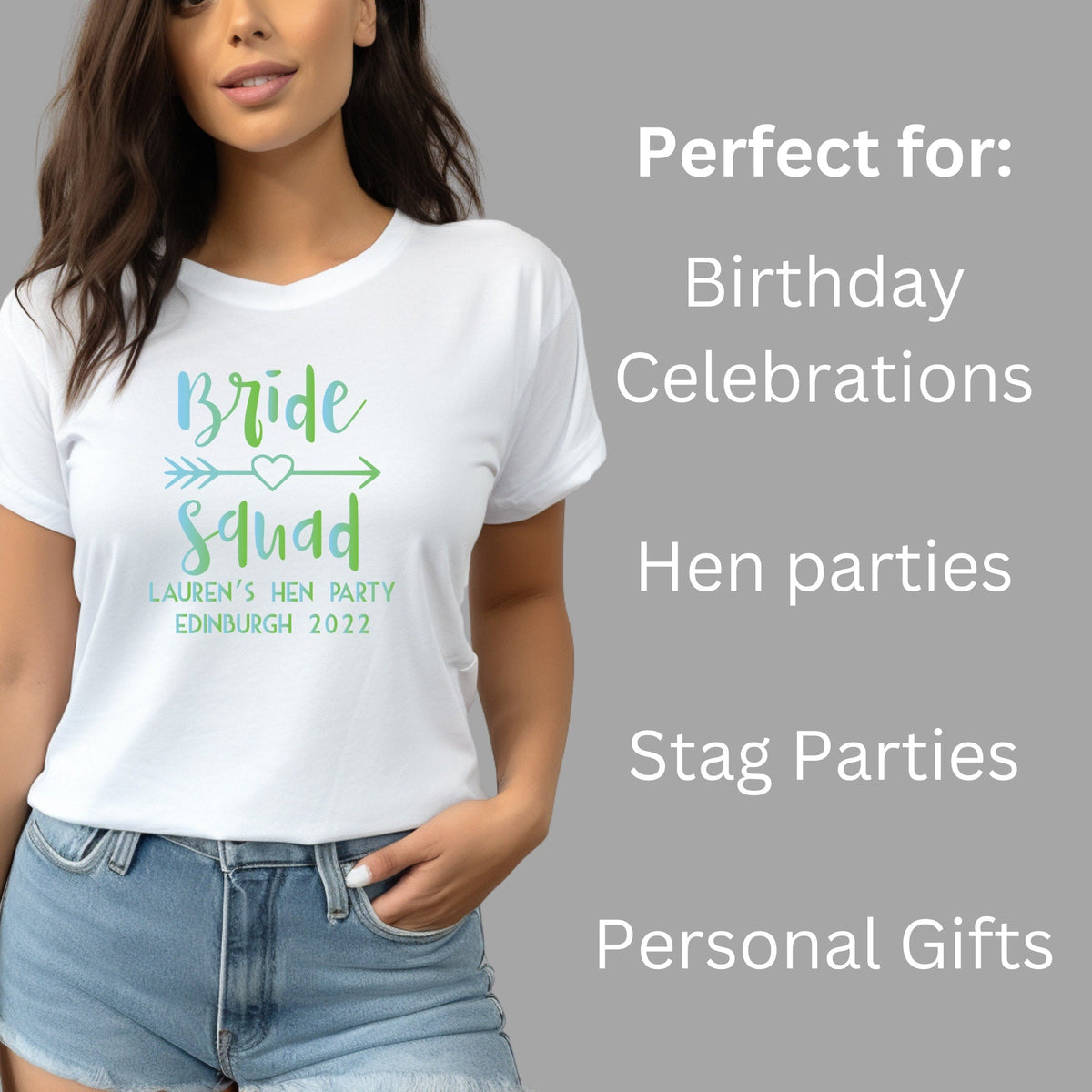 Personalised Unisex Printed Adult T Shirt