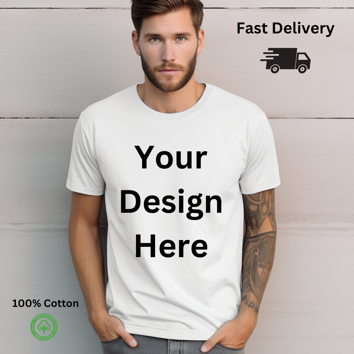 Personalised Unisex Printed Adult T Shirt