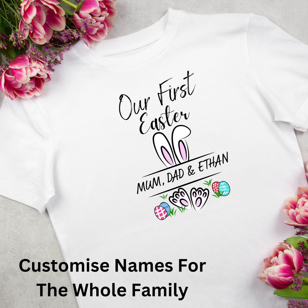 Our First Easter Bunny Matching Family T-Shirt