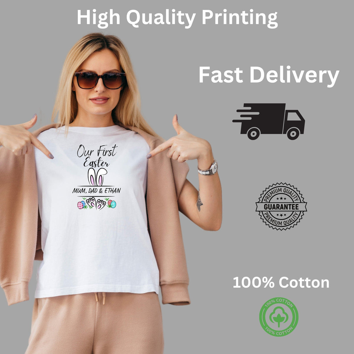 Our First Easter Bunny Matching Family T-Shirt