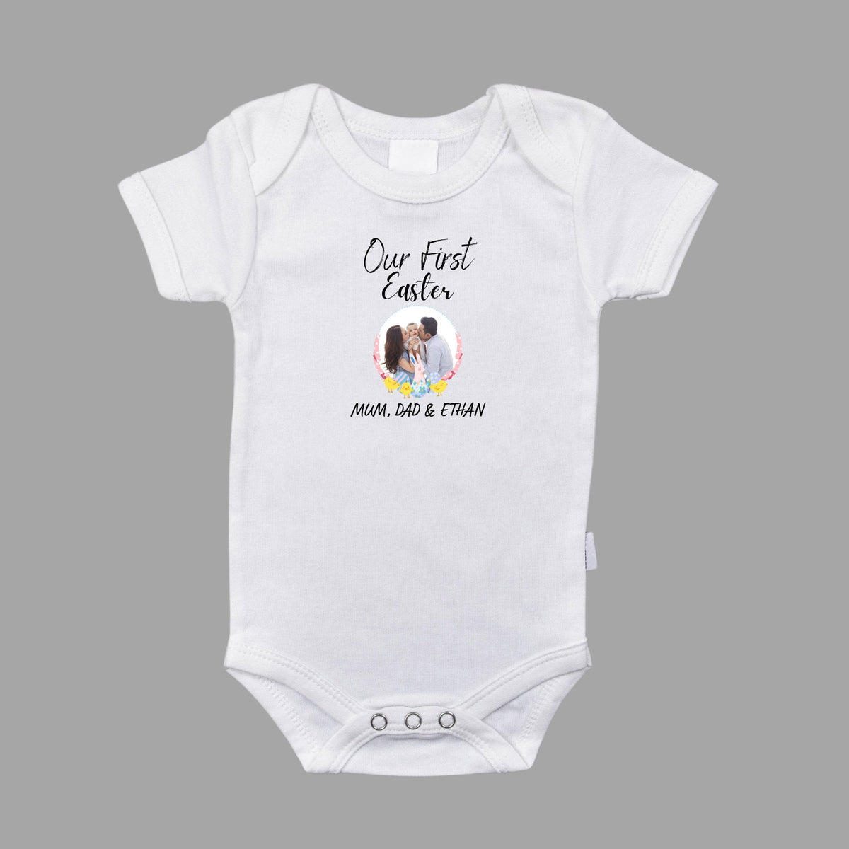 Personalised Our First Easter Family Matching Custom Photo T-Shirt