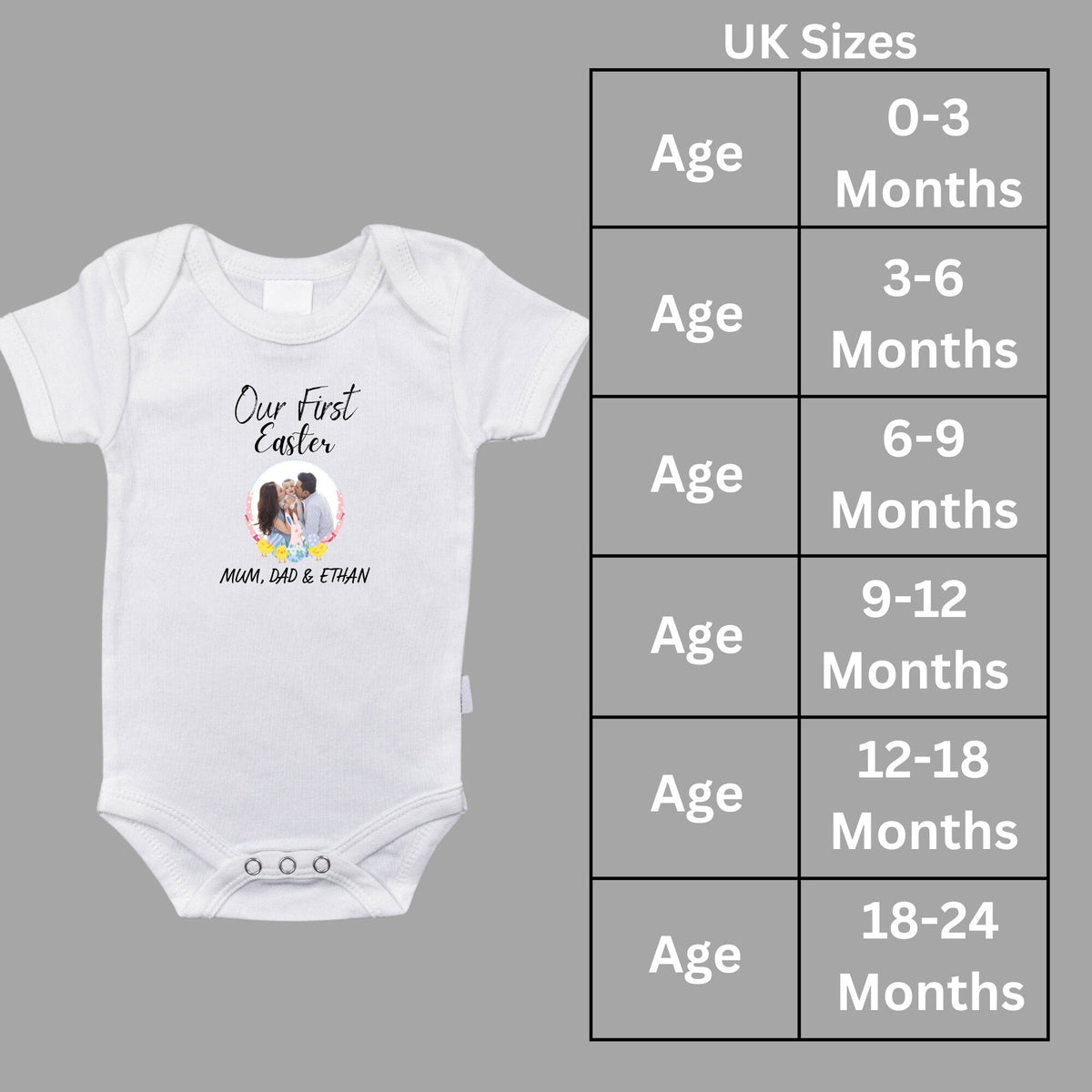 Personalised Our First Easter Family Matching Custom Photo T-Shirt