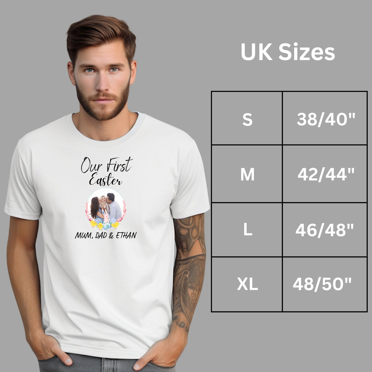 Personalised Our First Easter Family Matching Custom Photo T-Shirt