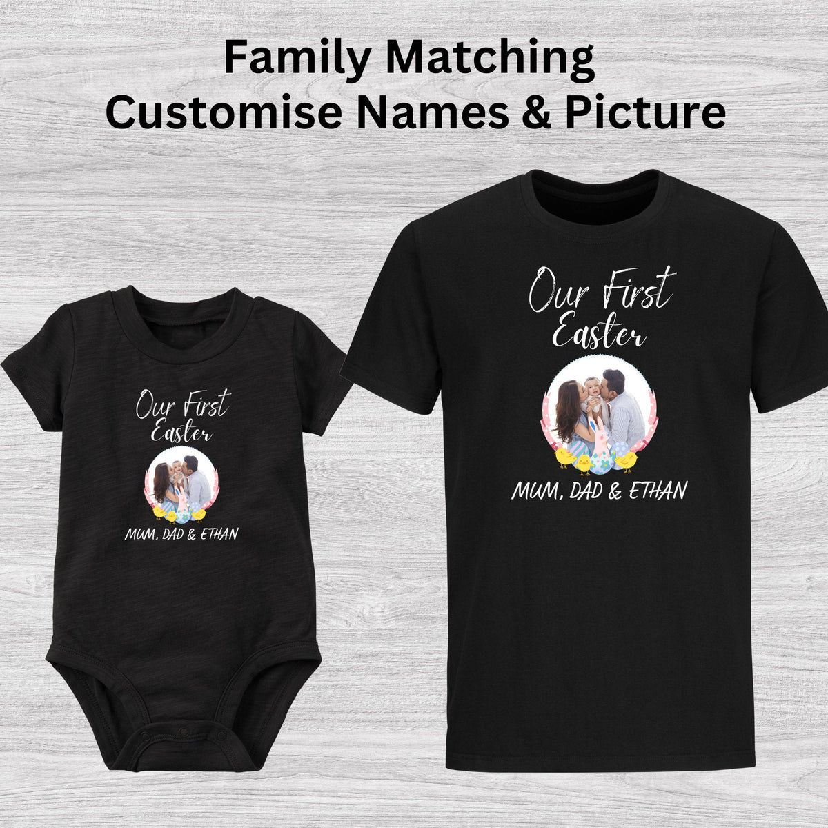 Personalised Our First Easter Family Matching Dress